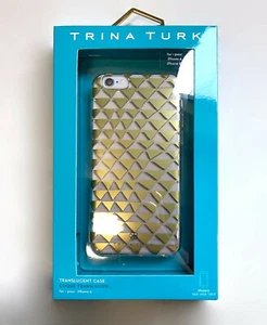 NEW Incipio Trina Turk GOLD/CLEAR TRIANGLES Protective Case for iPhone 6 / 6S - Picture 1 of 6