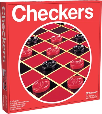 Pressman Checkers -- Classic Game with Folding Board and Interlocking Checkers - Image 1 of 4