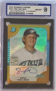 2005 BOWMAN CHROME #343 ERIC NIELSEN GOLD REFRACTOR AUTOGRAPH *#02/50* - Bild 1 von 2