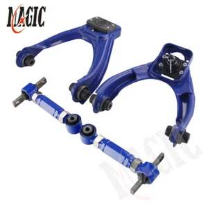 Front Upper Control Arms+Rear Camber Adjustable Kit For 96-00 Honda Civic EK BL - Picture 1 of 9