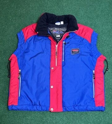 Vintage 90s Fila Ski Team Italia Mens XL Colorblock Thermal Vest  - Image 1 of 4