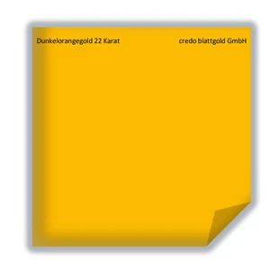 Dunkelorangegold Blattgold 22 Karat transfer - 25 Blatt 8 x 8 cm zum vergolden - Bild 1 von 1