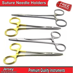 Dental Crile Wood Needle Holder Forcep Surgical Suture Mayo Hegar Locking Driver - Picture 1 of 5
