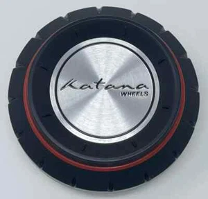 Katana Wheels Black Custom Wheel Center Cap SC01-CAP Snap In - Picture 1 of 2
