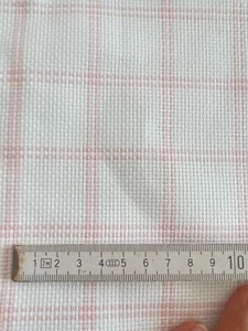 Zweigart Zählstoff Stickstoff f. Hardanger Kreuzstich weiß rosa 1,8 m - Bild 1 von 1