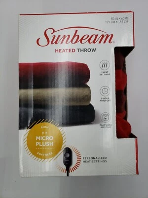Sunbeam Microplush Cómodo Dedos Eléctrico Calefacción Manta Bolsillo para Pie Búfalo Foto 1 de 3