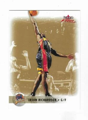 Tarjeta dorada aniversario NBA Jason Richardson 2003 Fleer Focus #80 Warriors SP/50 Foto 1 de 2