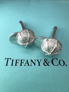 Vintage 1995 Tiffany & Co. 925 Sterling Silver Jockey Cap Cufflinks - Picture 1 of 11