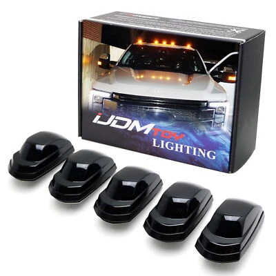 Kit de luces de techo de cabina LED ámbar con lente ahumada Direct Fit de 5 piezas para Ford 17-22 F250 F350 Foto 1 de 4