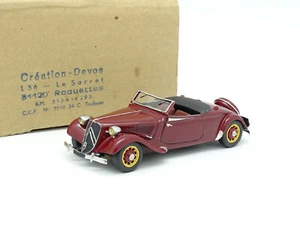 Creation Devos 1/43 - Citroen Traction 15 Six Cabrio 1939 rot und schwarz - Bild 1 von 4