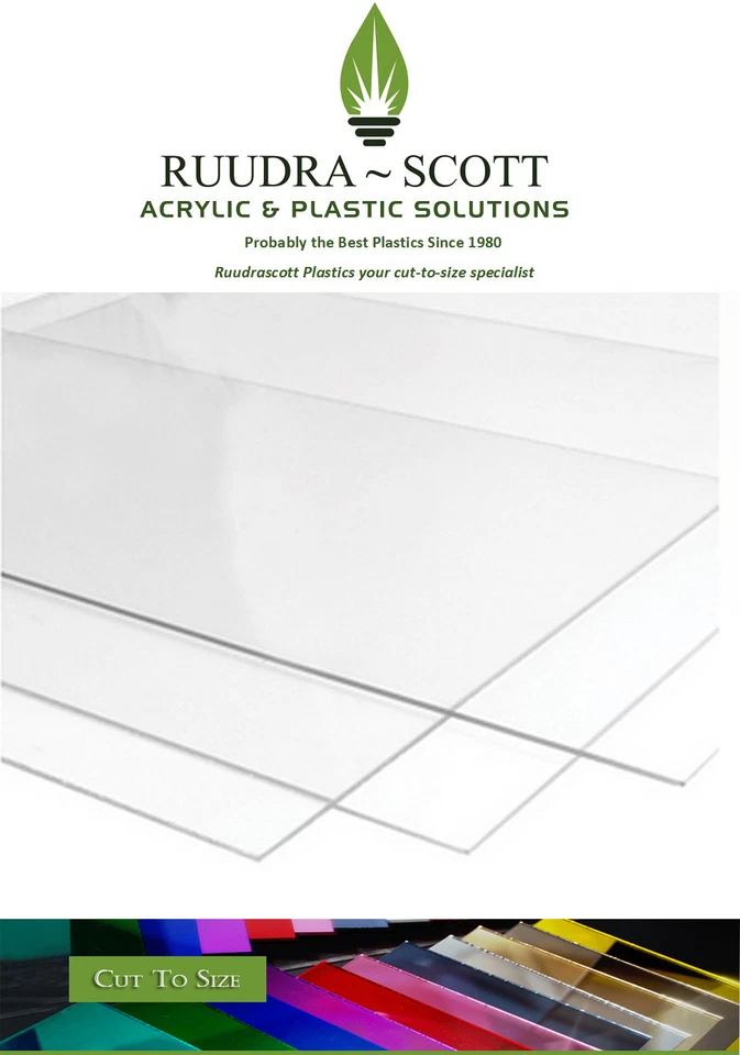 Clear Acrylic Perspex Sheet Custom Cut To Size Panels Plastic Panel