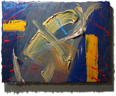 ORIGINAL OIL█PAINTING█VINTAGE█EXPRESSIONIST█ART█SPIRITUAL RELIGIOUS ABSTRACT POP - Image 1 of 4