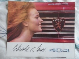 Peugeot 404 Cabriolet & Coupe brochure 1964 French text - Picture 1 of 2