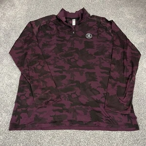 UNRL X Barstool Sports 1/4 Zip Pullover Men's Large Purple Camo Golf Sweater - Picture 1 of 10