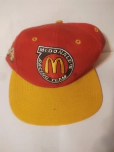 Vintage #94 Bill Elliott McDonalds Embroidered Nascar Snapback Cap Hat Red White - Picture 1 of 10