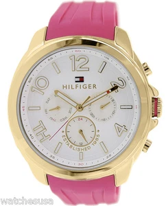 Tommy Hilfiger 1781389 Serena White Dial Rubber Strap Women's Watch - Picture 1 of 1