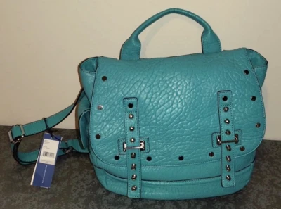 Bolso Mensajero Rebecca Minkoff H464E025 Logan Cuero Verde Mar Nuevo con Etiquetas Foto 1 de 4