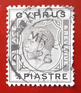 CYPRUS British Colony 1925 3/4 Piastres Used SOTN George Mi 103 Scott 93 XF 6140 - Picture 1 of 2