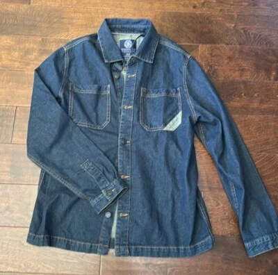 BUFFALO DAVID BITTON Joshua-X Camisa Denim Chaqueta Para Hombres XL Azul Jean Algodón Pesado Foto 1 de 4