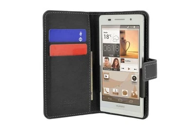 FUNDA UNIVERSAL de LIBRO para smartphones de hasta 6 Pulgadas COLOR NEGRO - Imagen 1 de 4