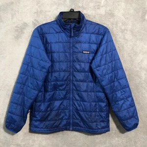 Patagonia Blue Nano Puff Puffer Jacket Quilted Kids XL 14 68001 Primaloft Youth - Picture 1 of 17