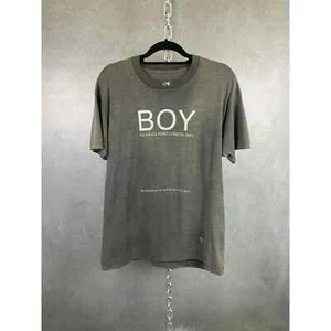 Vintage 80s Boy London Punk Faded Black Tee Patches Size L - Picture 1 of 6