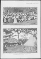 1902 Antique Print - WEST INDIES Martinique St Vincent Hospital Survivors (305)