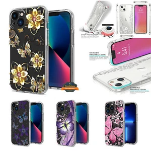 For Apple iPhone 16 Plus Hybrid Image Patterns Hard Back TPU Rubber Case Cover - Picture 1 of 56