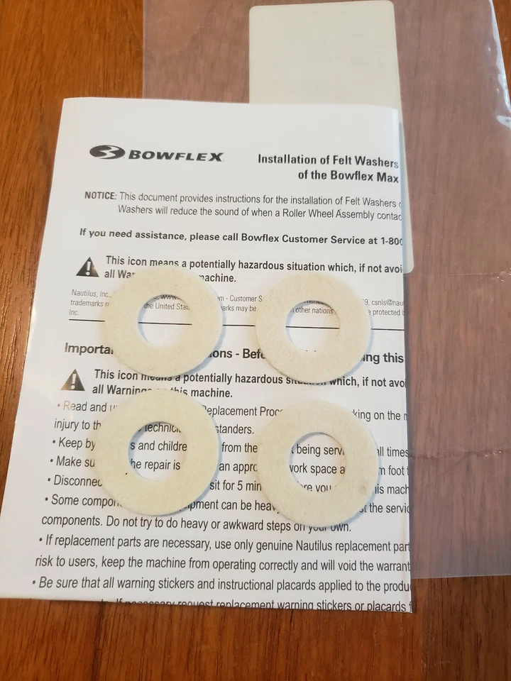 Bowflex Max Trainer Service Kit Felt Washers- M3 M5 M6 M7 M8 M9  - Image 1 of 1