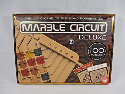 MindWare Wooden Marble Circuit Deluxe Brain Teaser Puzzles Logic Game Wood - Image 1 of 4