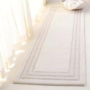 Handgefertigter High-Low Hand getuftet Blumen Seide Wolle Vorleger - Bild 1 von 5