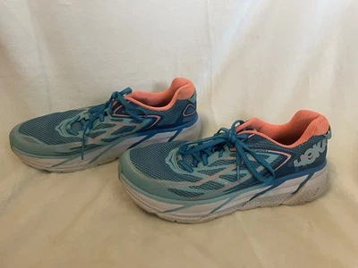 Hoka One One Womens Clifton 3 Blue Running Shoes Sneakers Size 10.5 - Image 1 of 4