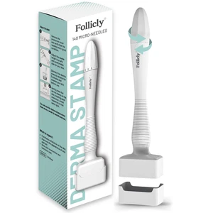 Follicly™ Derma Stamp - 140 Adjustable Titanium Microneedles for Hair and Skin - Picture 1 of 7