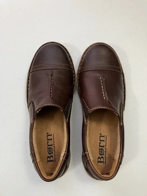 Zapatos sin cordones Born Footwear para mujer talla 7,5 mocasín de cuero marrón Foto 1 de 4