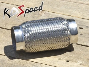 UNIVERSAL 2.375 X 6.125" STAINLESS 4.25 BRAIDED FLEX PIPE CONNECTOR/JOINT PIPING - Picture 1 of 1