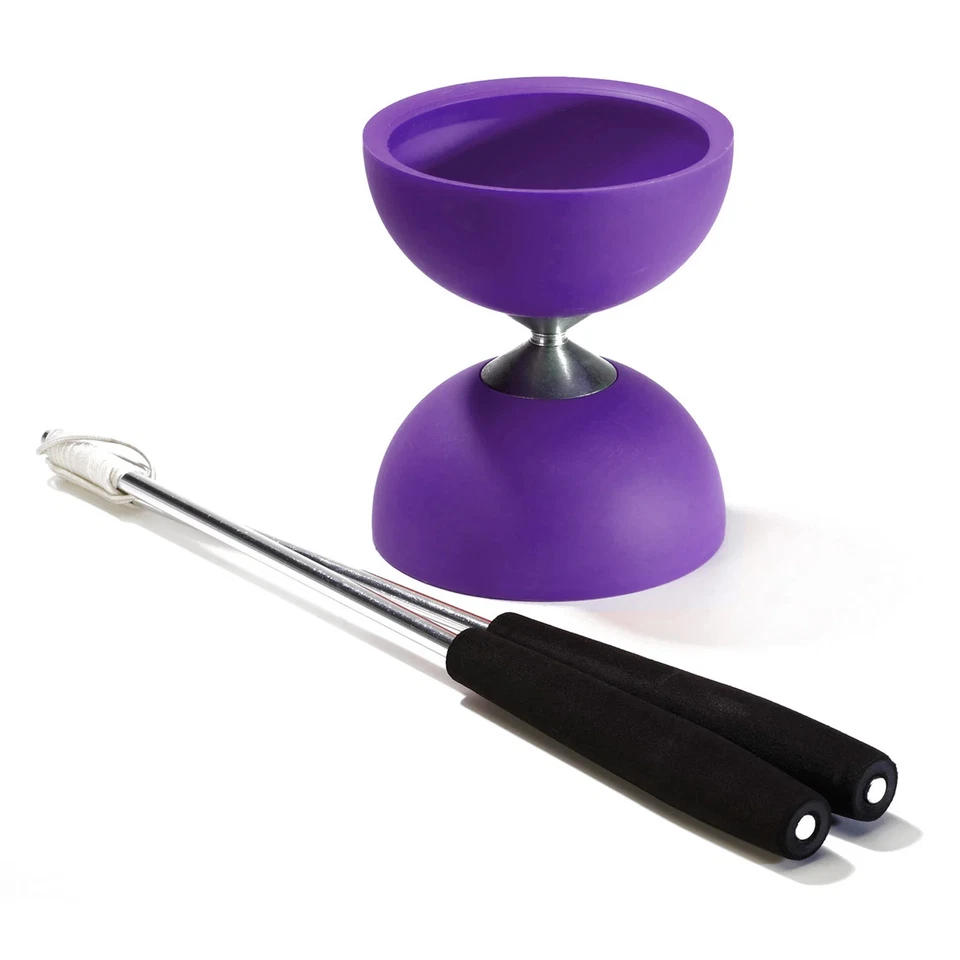 Diabolo en caoutchouc eureka avec bâtons en aluminium - violet - Photo 1/1