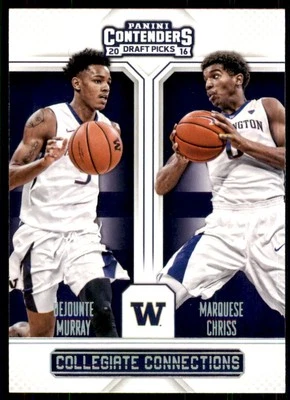 2016-17 Panini Contenders Draft Picks Collegiate Connections Dejounte - Image 1 of 2
