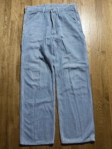 Vintage Carhartt Hickory Stripe Hose Herren 33x31 Blau Canvas Workwear Carpenter - Bild 1 von 8