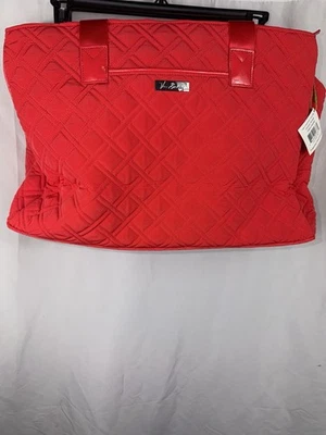 Vera Bradley 三隔层旅行袋 Canyon Sunset 红色 15850 全新带标签 — 第 1/4 张图片