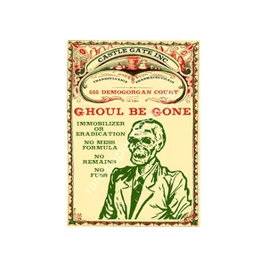 Impresión de Halloween, Spooky Ghoul Be Gone Novedad Acento Impresión, 5" x 7" - Imagen 1 de 1