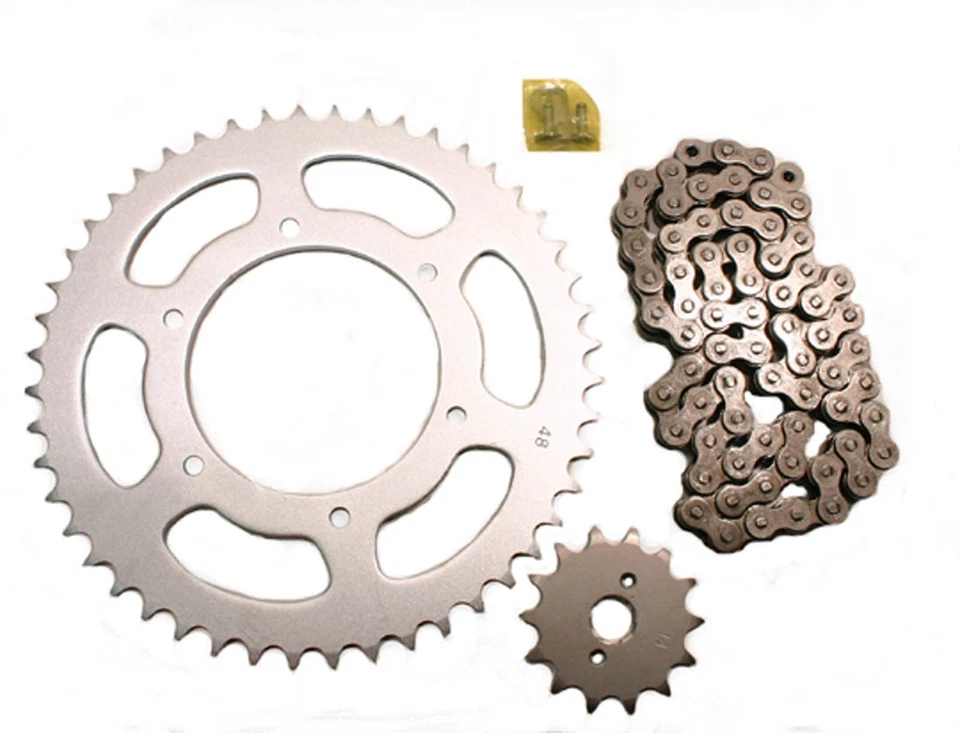 Honda CR 250, 1973 1974, цепь и комплект звездочек 14/48 - CR250M, CR250 - Изображение 1 из 1