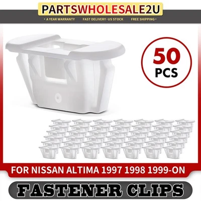 50 peças clipe de retenção de placa de chute de náilon cabeça 14mm x 34mm para Nissan Altima 1997-On - Imagem 1 de 4