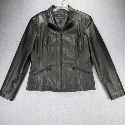 Chaqueta de cuero Avanti para mujer grande vaquera occidental gótica corpcore dinero antiguo motociclista Foto 1 de 4