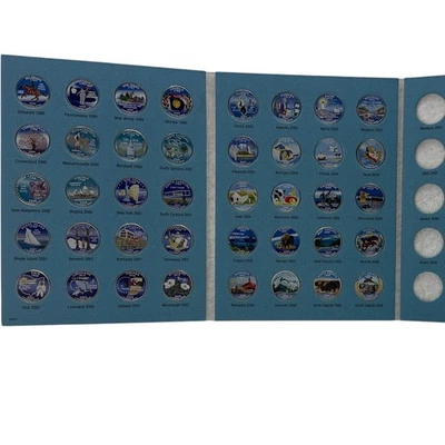 US Mint 1999-2006 P & D Statehood Colored Quarters Coin Lot of 40 - Image 1 of 4