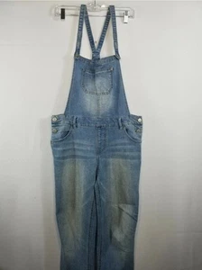 Cat & Jack Womens Overalls Size XL Blue Jean Demin Hipster Festival - Picture 1 of 9