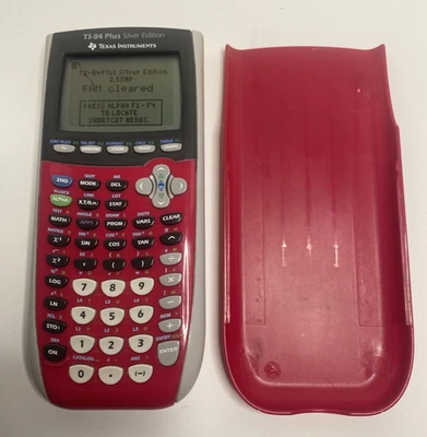 Texas Instruments TI-84 Plus Silver Edition Pink Graphing Calculator DAMAGE - Image 1 of 4