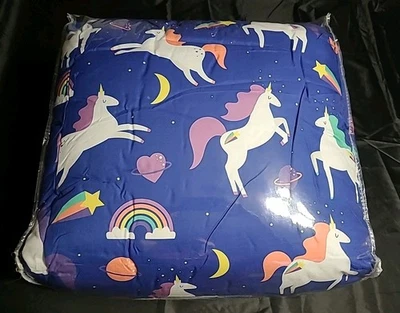 (2 Sets) FAO Schwartz Twin Comforter Sets Mystical Unicorns Lavender 85 GSM NWOT - Image 1 of 4