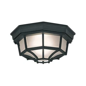 Designers Fountain 2067-BK Builder Cast Outdoor Flush Mount Ceiling Light, 10... - Picture 1 of 5