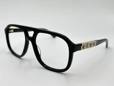 MARCO GUCCI GG1188S 002 SOLO NEGRO/DORADO AUTÉNTICO ITALIA Foto 1 de 4