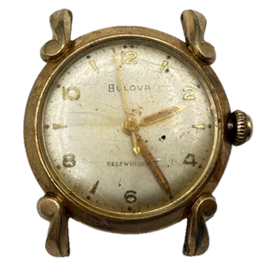 Vintage 1953 Bulova Winchester Men's Automatic Wristwatch 10CSC Steel & 10k RGP - Picture 1 of 6